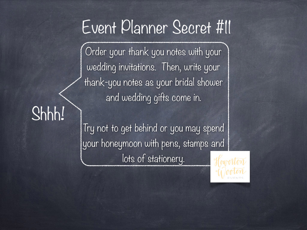  Stay Ahead of Your Thank You Notes | Howerton+Wooten Events