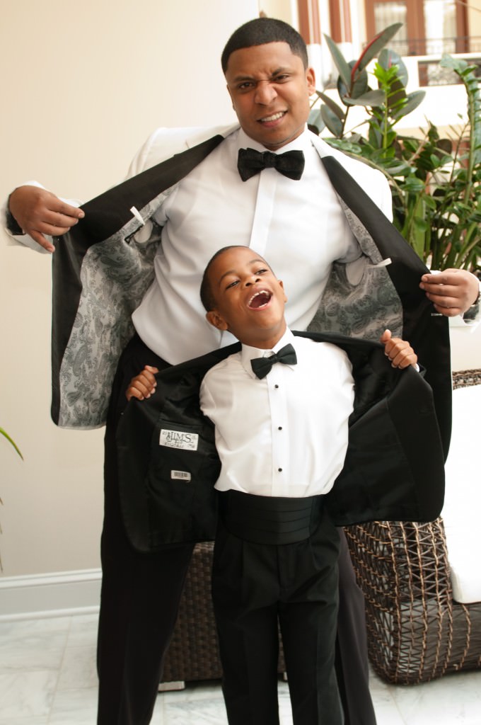 African American Groom and Ring Bearer. Howerton+Wooten Events.