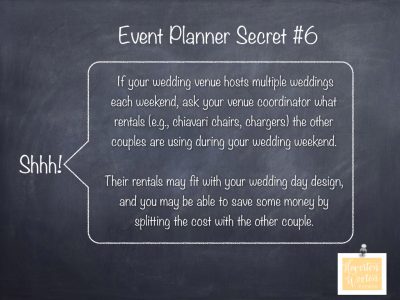 Event Planner Secret, Share Decor Costs with Other Couples