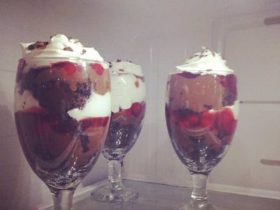 Easy Black Forest Trifle for a Bridal Shower Luncheon
