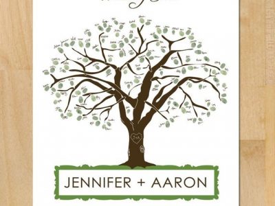 Customized Wedding Tree Guest Book Print