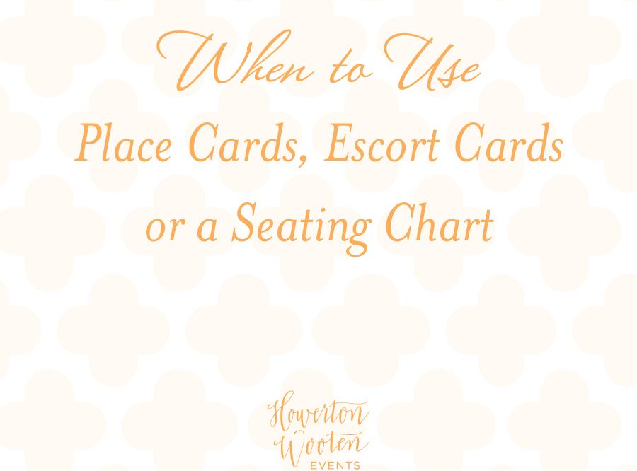 Seating Chart Place Cards