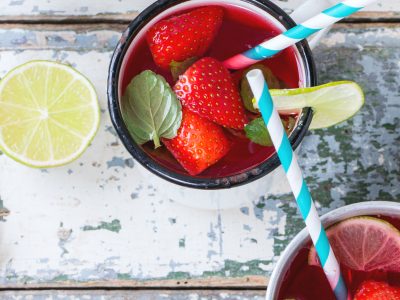 Strawberry Lemonade Beverage. Howerton+Wooten Events.