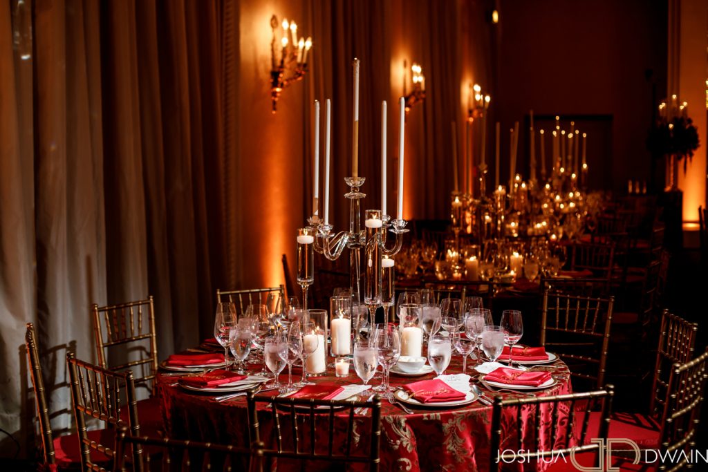 Glamorous Red Wedding at the St. Regis. Howerton+Wooten Events.